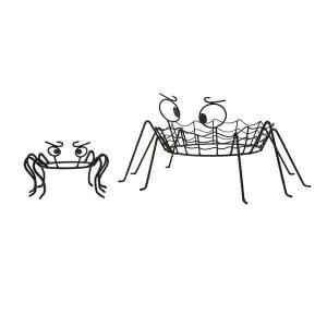 Spooky Spider Pumpkin Holders, Set of 2