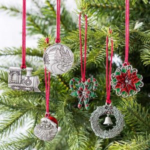 Solid Pewter Christmas Tree Ornament - Snowman