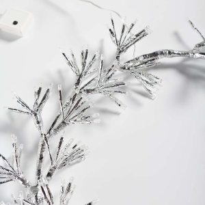 All-Weather Twinkling Silver Lighted Wreath