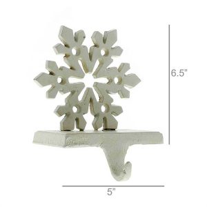 Antique White Snowflake Holiday Stocking Holder