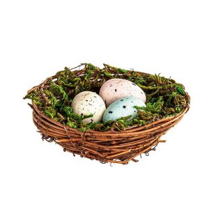Easter Eggs in Nest Gift Box, Set of 4