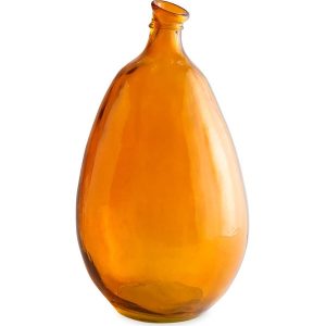 Recycled Tall Glass Balloon Vase, 19" - Clear