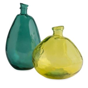 Recycled Glass Balloon Vases, Set of 2