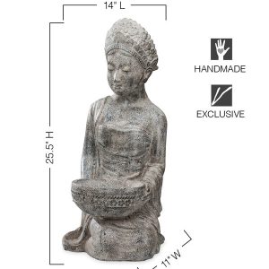 Lakshmi Garden Statue and Bird Bath