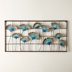 Recycled Metal Ginkgo Leaf Wall D'cor
