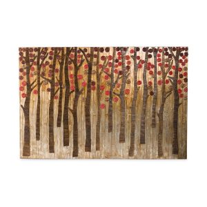 Woven Water Hyacinth Shimmering Forest Wall D'cor