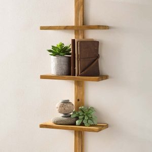 Recycled Golden Teak Takara Column Shelves&Ladder