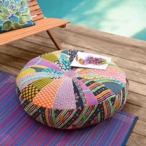 Kantha Pouf - Multi