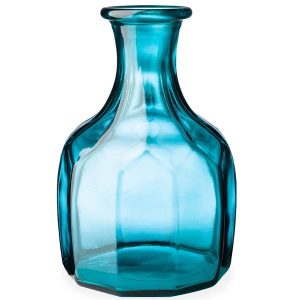 Zeta Geometric Recycled Glass Vase - Amber