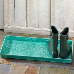 Multi-Purpose Metal Boot Tray - Whitewash