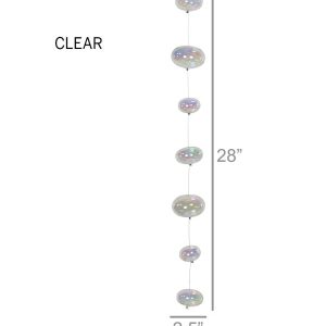 Translucent Glass Orb Strand - Clear