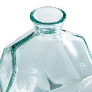 Origami Recycled Glass Vase - Blue