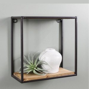 Milo Metal and Wood Shelf, Small