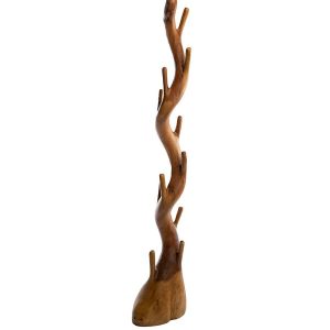 Nature Inspired Twisted Suar Wood Coat Rack