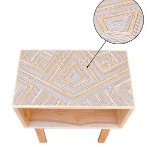 Pieced Wood Side Table by Artist Alexandra Cicorschi
