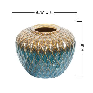 Blue Diamond Ceramic Fire Bowl