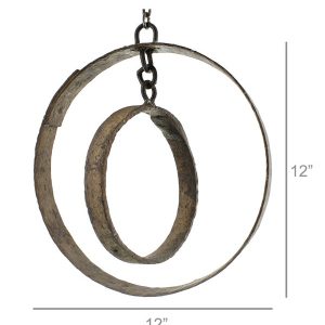 Repurposed Metal Ring Mobile with Chain