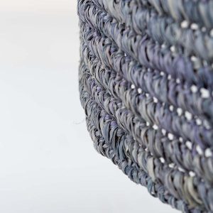 Blue Raffia Woven Pendant Light