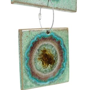 3-Tiered Ceramic and Glass Tile Wall Hanging