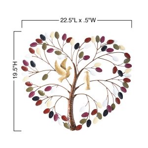 Heart Tree Metal Wall Art