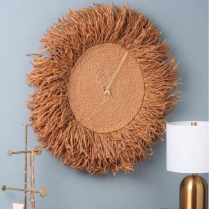 Burke Raffia Wall Clock