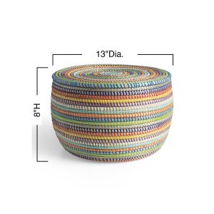 Handwoven Senegal Flat Top Warming Basket - Square