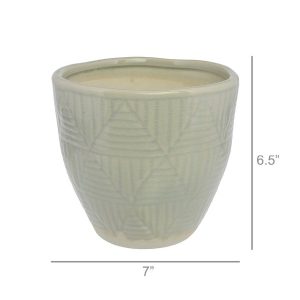 Ice Blue Lucie Ceramic Cachepot