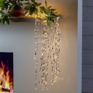 All-Weather Silver Cascading Lights