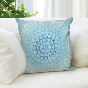 Ombre Threads Indoor/Outdoor Pillow, 20"Sq. - Aqua