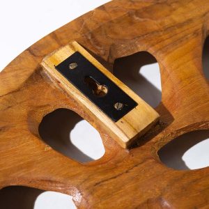 Artisan Carved Teak Wood Circular Wall Decor