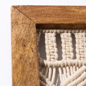 Mango Wood Framed Macrame Wall Art