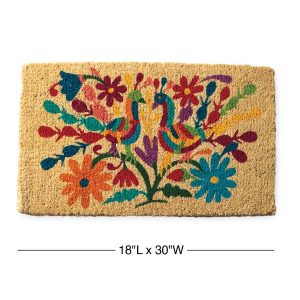 Otomi Mexican Peacock Coir Doormat