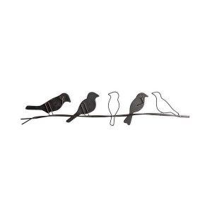 Handcrafted Metal and Capiz Birds on a Wire Wall Art