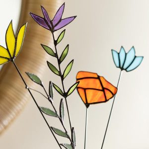 Wildflower Stained Glass Bloom Stakes