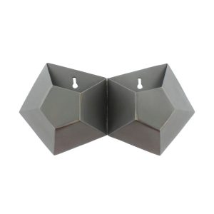 Hexagonal Iron Wall Vase Collection