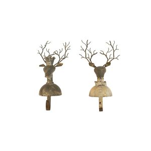Metal Deer Stocking Holders, Set of 2