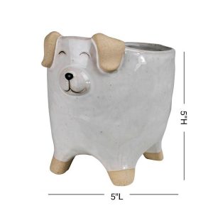 Dog Ceramic Planter
