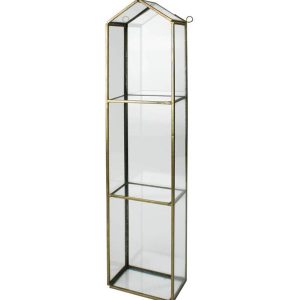 Wall-Mounted Glass House-Shaped Shelf Collection