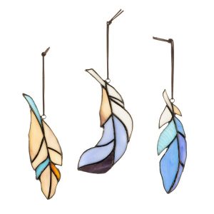 Stained Glass Feathers, Set of 3