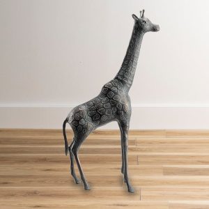 Cast Iron Giraffe Sculpture