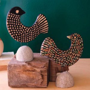 Lenca Bird Sculptures, Set of 2