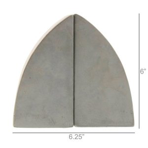 Geometric Cement Bookends - Arch