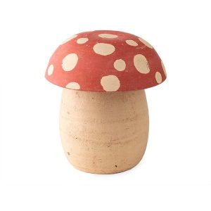 Clay Mushroom Canisters, Set of 2