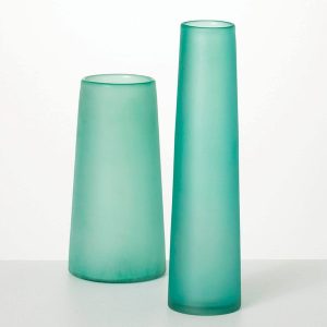 Seaglass Modern Vases, Set of 2