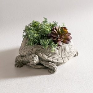 Handcrafted Alpine Stone Turtle Planter