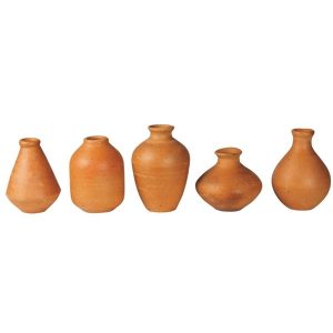 Petite Terracotta Vases, Set of 5
