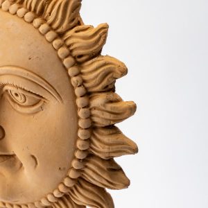 Smiling Terracotta Sun Hanging Wall Art