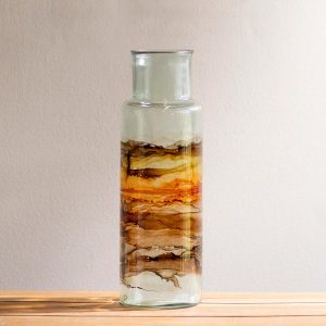 Hand-Blown Recycled Amber Vase Collection
