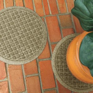 Waterhog 17"Dia. Plant Trivets, Set of 2 - Bluestone