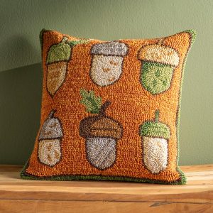 Indoor/Outdoor Acorn Throw Pillow, 18" Square